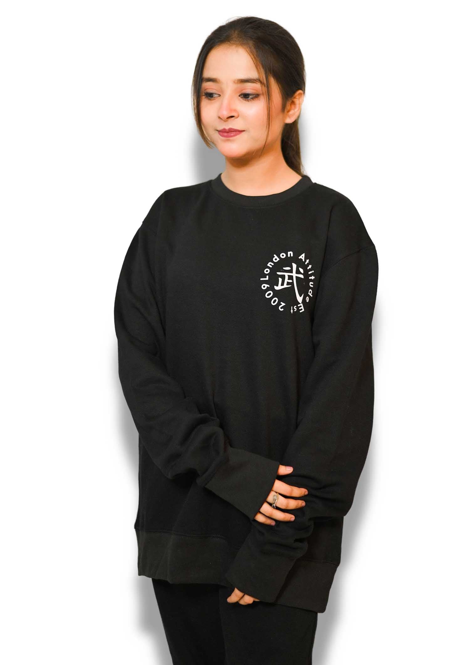 Black Basic Sky Broom Sweatshirt